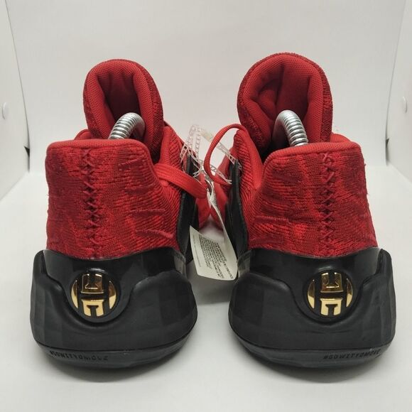 Adidas Harden Vol 4 Power Red Basketball Sneakers Shoes Men's Size 7 Red Black - Picture 4 of 8